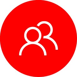 Icon von zwei stilisierten Figuren, symbolisiert zufriedene Kunden von ViSec.
