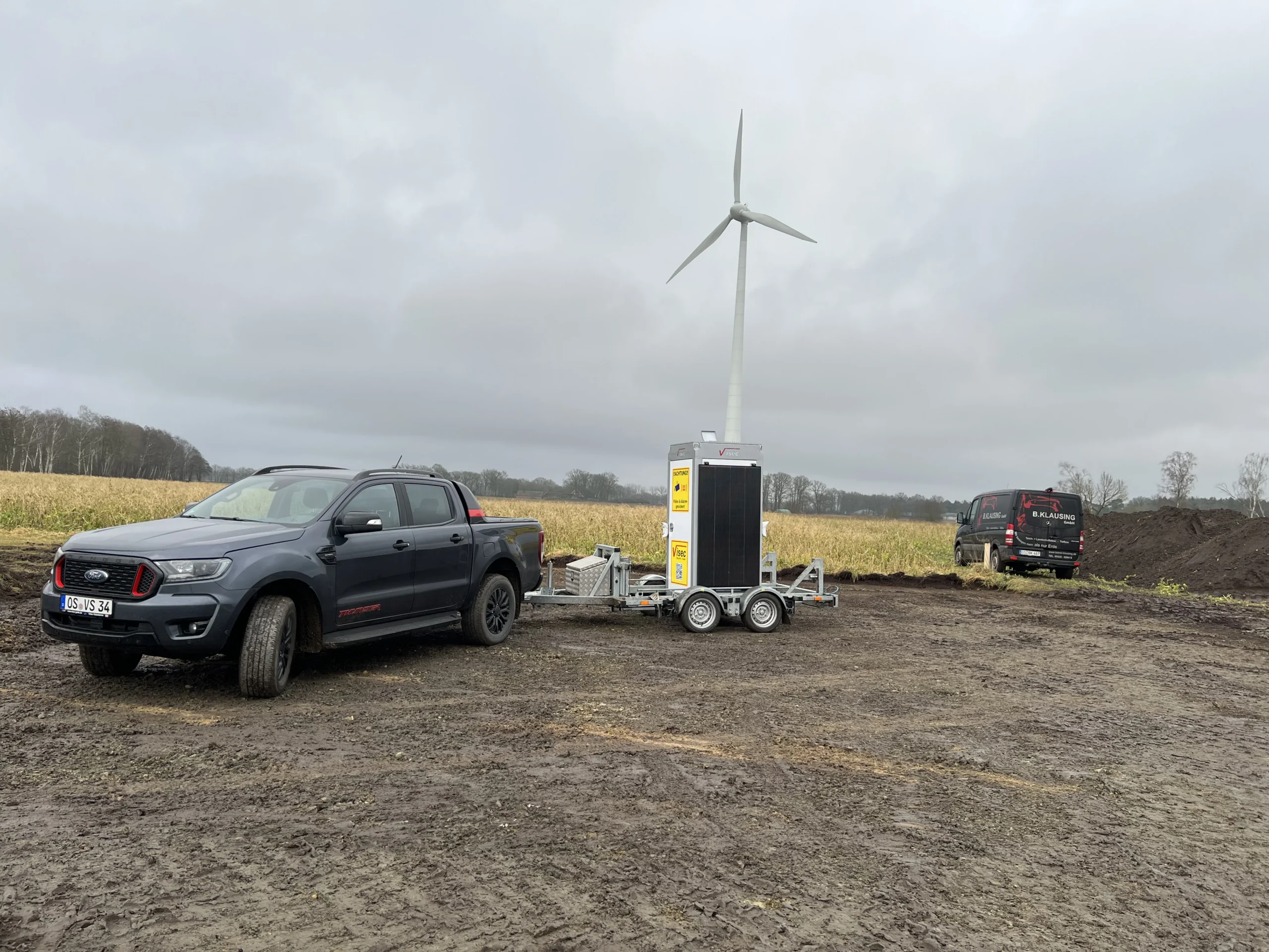 Anlieferung eines ViSec Securitytowers mit eigener Logistik